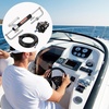 image:imageVEVOR Hydraulic Outboard Steering Kit 90150300HP Helm Pump Marine Boat Hydraulic Steering System 135 inch Steering Wheel with 1026 ft Hydraulic Nylon Hose Option90hp With 26hose