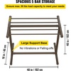 image:imageVEVOR Pool Towel Rack 5 Bar Brown Freestanding Outdoor PVC TShape Poolside Storage Organizer Include 8 Towel Clips Mesh Bag Hook Also Stores Floats and Paddles for Beach Swimming Pool HomeBrown