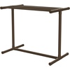 image:imageVEVOR Pool Towel Rack 5 Bar Brown Freestanding Outdoor PVC TShape Poolside Storage Organizer Include 8 Towel Clips Mesh Bag Hook Also Stores Floats and Paddles for Beach Swimming Pool HomeBrown