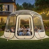 image:imageVEVOR Pop up Bubble Tent 12 x 111 ft Waterproof amp UVResistant Clear Camping Tent Shelter Outdoor Garden Dome Igloo Tents with Windows 540 Panoramic View for 1012 Persons Patio BackyardTransparent 12ft Bubble Tent for 810 Person