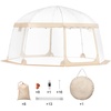 image:imageVEVOR Pop up Bubble Tent 12 x 111 ft Waterproof amp UVResistant Clear Camping Tent Shelter Outdoor Garden Dome Igloo Tents with Windows 540 Panoramic View for 1012 Persons Patio BackyardTransparent 15ft Bubble Tent for 1215 Person