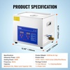 image:imageVEVOR Ultrasonic Professional Cleaner 30 L Ultrasound Jewelry Cleaner with Digital Timer amp Heater Stainless Steel Industrial Sonic Cleaner 40kHz for Glasses Watches Rings Small Parts10L