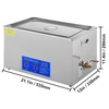 image:imageVEVOR Ultrasonic Professional Cleaner 30 L Ultrasound Jewelry Cleaner with Digital Timer amp Heater Stainless Steel Industrial Sonic Cleaner 40kHz for Glasses Watches Rings Small Parts22L