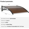 image:imageVEVOR Window Door Awning Canopy 40 x 40 UPF 50 Polycarbonate Entry Door Outdoor Window Awning Exterior Front Door Overhang Awning for Sun Shutter UV Rain Snow Protection Hollow Sheet