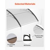 image:imageVEVOR Window Door Awning Canopy 78 x38 UPF 50 Polycarbonate Entry Door Outdoor Window Awning Exterior Front Door Overhang Awning for Sun Shutter UV Rain or Snow Protection Transparent