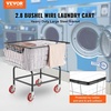 image:imageVEVOR Wire Laundry Cart 28Bushel Wire Laundry Basket with Wheels 267x217x264 Commercial Basket Cart Steel Frame with Chrome Finish 4 Casters28 Bushel267x217x264