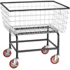 image:imageVEVOR Wire Laundry Cart 28Bushel Wire Laundry Basket with Wheels 267x217x264 Commercial Basket Cart Steel Frame with Chrome Finish 4 Casters28 Bushel267x217x264