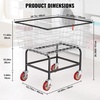 image:imageVEVOR Wire Laundry Cart 28Bushel Wire Laundry Basket with Wheels 267x217x264 Commercial Basket Cart Steel Frame with Chrome Finish 4 Casters28 Bushel267x217x264