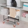 image:imageVEVOR Wire Laundry Cart 28Bushel Wire Laundry Basket with Wheels 267x217x264 Commercial Basket Cart Steel Frame with Chrome Finish 4 Casters38 Bushel325x213x299