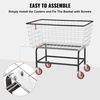 image:imageVEVOR Wire Laundry Cart 28Bushel Wire Laundry Basket with Wheels 267x217x264 Commercial Basket Cart Steel Frame with Chrome Finish 4 Casters38 Bushel325x213x299