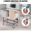 image:imageVEVOR Wire Laundry Cart 28Bushel Wire Laundry Basket with Wheels 267x217x264 Commercial Basket Cart Steel Frame with Chrome Finish 4 Casters38 Bushel325x213x299