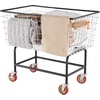 image:imageVEVOR Wire Laundry Cart 28Bushel Wire Laundry Basket with Wheels 267x217x264 Commercial Basket Cart Steel Frame with Chrome Finish 4 Casters38 Bushel325x213x299