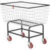 image:imageVEVOR Wire Laundry Cart 28Bushel Wire Laundry Basket with Wheels 267x217x264 Commercial Basket Cart Steel Frame with Chrome Finish 4 Casters38 Bushel325x213x299