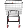 image:imageVEVOR Wire Laundry Cart 28Bushel Wire Laundry Basket with Wheels 267x217x264 Commercial Basket Cart Steel Frame with Chrome Finish 4 Casters38 Bushel325x213x299