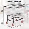 image:imageVEVOR Wire Laundry Cart 28Bushel Wire Laundry Basket with Wheels 267x217x264 Commercial Basket Cart Steel Frame with Chrome Finish 4 Casters38 Bushel325x213x299