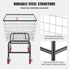 image:imageVEVOR Wire Laundry Cart 28Bushel Wire Laundry Basket with Wheels 267x217x264 Commercial Basket Cart Steel Frame with Chrome Finish 4 Casters38 Bushel325x213x299