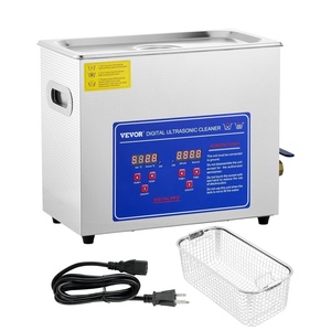 image:imageVEVOR Ultrasonic Professional Cleaner 30 L Ultrasound Jewelry Cleaner with Digital Timer amp Heater Stainless Steel Industrial Sonic Cleaner 40kHz for Glasses Watches Rings Small Parts6L