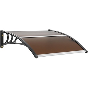 image:imageVEVOR Window Door Awning Canopy 40 x 40 UPF 50 Polycarbonate Entry Door Outdoor Window Awning Exterior Front Door Overhang Awning for Sun Shutter UV Rain Snow Protection Hollow Sheet