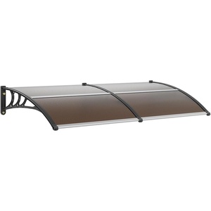 image:imageVEVOR Window Door Awning Canopy 78 x 38 UPF 50 Polycarbonate Entry Door Outdoor Window Awning Exterior Front Door Overhang Awning for Sun Shutter UV Rain Snow Protection Hollow Sheet