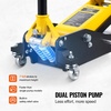 image:imageVEVOR 3 Ton Low Profile  Aluminum and Steel Racing Floor Jack with Dual Pistons Quick Lift Pump for Sport Utility Vehicle Lifting Range 3611191116 yellowblack2T