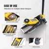 image:imageVEVOR 3 Ton Low Profile  Aluminum and Steel Racing Floor Jack with Dual Pistons Quick Lift Pump for Sport Utility Vehicle Lifting Range 3611191116 yellowblack2T