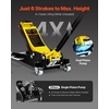 image:imageVEVOR 3 Ton Low Profile  Aluminum and Steel Racing Floor Jack with Dual Pistons Quick Lift Pump for Sport Utility Vehicle Lifting Range 3611191116 yellowblack3T