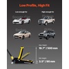 image:imageVEVOR 3 Ton Low Profile  Aluminum and Steel Racing Floor Jack with Dual Pistons Quick Lift Pump for Sport Utility Vehicle Lifting Range 3611191116 yellowblack3T