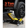 image:imageVEVOR 3 Ton Low Profile  Aluminum and Steel Racing Floor Jack with Dual Pistons Quick Lift Pump for Sport Utility Vehicle Lifting Range 3611191116 yellowblack3T