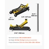 image:imageVEVOR Low Profile Floor Jack 2 Ton 4400 lbs Heavy Duty Iron Hydraulic Racing Floor Jack Hydraulic Car Jack Single Piston Quick Lift Pump 49132 Height Lifting Range Yellow25T