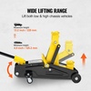 image:imageVEVOR Low Profile Floor Jack 2 Ton 4400 lbs Heavy Duty Iron Hydraulic Racing Floor Jack Hydraulic Car Jack Single Piston Quick Lift Pump 49132 Height Lifting Range Yellow2T