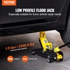 image:imageVEVOR Low Profile Floor Jack 2 Ton 4400 lbs Heavy Duty Iron Hydraulic Racing Floor Jack Hydraulic Car Jack Single Piston Quick Lift Pump 49132 Height Lifting Range Yellow15T