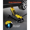 image:imageVEVOR Low Profile Floor Jack 2 Ton 4400 lbs Heavy Duty Iron Hydraulic Racing Floor Jack Hydraulic Car Jack Single Piston Quick Lift Pump 49132 Height Lifting Range Yellow25T