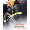 image:imageVEVOR Ratchet Tie Down Straps Kit 2 x 120 Tire Straps 5512 LBS Working Load 11023 LBS Breaking Strength Car Tie Down Straps with Snap Hooks for Passenger Car Truck Trailer 4PackTireStyle with flat hook
