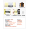 image:imageVEVOR Ratchet Tie Down Straps Kit 2 x 120 Tire Straps 5512 LBS Working Load 11023 LBS Breaking Strength Car Tie Down Straps with Snap Hooks for Passenger Car Truck Trailer 4PackTireStyle with Spring Hook
