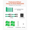 image:imageVEVOR Ratchet Tie Down Straps Kit 2 x 120 Tire Straps 5512 LBS Working Load 11023 LBS Breaking Strength Car Tie Down Straps with Snap Hooks for Passenger Car Truck Trailer 4PackChockStyle with 4 sets
