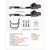 image:imageVEVOR Ratchet Tie Down Straps Kit 2 x 120 Tire Straps 5512 LBS Working Load 11023 LBS Breaking Strength Car Tie Down Straps with Snap Hooks for Passenger Car Truck Trailer 4PackFixedType with with SHook