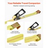 image:imageVEVOR Ratchet Tie Down Straps Kit 2 x 120 Tire Straps 5512 LBS Working Load 11023 LBS Breaking Strength Car Tie Down Straps with Snap Hooks for Passenger Car Truck Trailer 4PackTireStyle with flat hook
