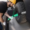 image:imageVEVOR Ratchet Tie Down Straps Kit 2 x 120 Tire Straps 5512 LBS Working Load 11023 LBS Breaking Strength Car Tie Down Straps with Snap Hooks for Passenger Car Truck Trailer 4PackTireStyle with Heavy Duty HookGreen
