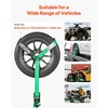 image:imageVEVOR Ratchet Tie Down Straps Kit 2 x 120 Tire Straps 5512 LBS Working Load 11023 LBS Breaking Strength Car Tie Down Straps with Snap Hooks for Passenger Car Truck Trailer 4PackTireStyle with Heavy Duty HookGreen