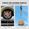 image:imageVEVOR Ratchet Tie Down Straps Kit 2 x 120 Tire Straps 5512 LBS Working Load 11023 LBS Breaking Strength Car Tie Down Straps with Snap Hooks for Passenger Car Truck Trailer 4PackLassoStyle with Heavy Duty Hook