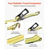 image:imageVEVOR Ratchet Tie Down Straps Kit 2 x 120 Tire Straps 5512 LBS Working Load 11023 LBS Breaking Strength Car Tie Down Straps with Snap Hooks for Passenger Car Truck Trailer 4PackDeckStyle with JHook
