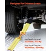 image:imageVEVOR Ratchet Tie Down Straps Kit 2 x 120 Tire Straps 5512 LBS Working Load 11023 LBS Breaking Strength Car Tie Down Straps with Snap Hooks for Passenger Car Truck Trailer 4PackAxleType with Spring HookYellow