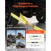 image:imageVEVOR Ratchet Tie Down Straps Kit 2 x 120 Tire Straps 5512 LBS Working Load 11023 LBS Breaking Strength Car Tie Down Straps with Snap Hooks for Passenger Car Truck Trailer 4PackAxleType with Spring HookYellow
