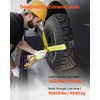 image:imageVEVOR Ratchet Tie Down Straps Kit 2 x 120 Tire Straps 5512 LBS Working Load 11023 LBS Breaking Strength Car Tie Down Straps with Snap Hooks for Passenger Car Truck Trailer 4PackTireStyle with Heavy Duty HookYellow