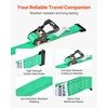 image:imageVEVOR Ratchet Tie Down Straps Kit 2 x 120 Tire Straps 5512 LBS Working Load 11023 LBS Breaking Strength Car Tie Down Straps with Snap Hooks for Passenger Car Truck Trailer 4PackChockStyle with 4 sets