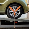 image:imageVEVOR Ratchet Tie Down Straps Kit 2 x 120 Tire Straps 5512 LBS Working Load 11023 LBS Breaking Strength Car Tie Down Straps with Snap Hooks for Passenger Car Truck Trailer 4PackLassoStyle with Heavy Duty Hook