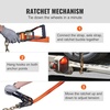 image:imageVEVOR Ratchet Tie Down Straps Kit 2 x 120 Tire Straps 5512 LBS Working Load 11023 LBS Breaking Strength Car Tie Down Straps with Snap Hooks for Passenger Car Truck Trailer 4PackLassoStyle with Heavy Duty Hook