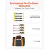 image:imageVEVOR Ratchet Tie Down Straps Kit 2 x 120 Tire Straps 5512 LBS Working Load 11023 LBS Breaking Strength Car Tie Down Straps with Snap Hooks for Passenger Car Truck Trailer 4PackTireStyle with Heavy Duty HookYellow