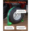 image:imageVEVOR Ratchet Tie Down Straps Kit 2 x 120 Tire Straps 5512 LBS Working Load 11023 LBS Breaking Strength Car Tie Down Straps with Snap Hooks for Passenger Car Truck Trailer 4PackChockStyle with 2 sets