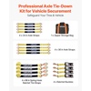 image:imageVEVOR Ratchet Tie Down Straps Kit 2 x 120 Tire Straps 5512 LBS Working Load 11023 LBS Breaking Strength Car Tie Down Straps with Snap Hooks for Passenger Car Truck Trailer 4PackAxleType with Spring HookYellow